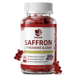 Gomitas de Azafrán al por Mayor con GABA y L-Teanina para el Estrés y el Estado de Ánimo, Veganas, 60 Unidades - Product Image 1