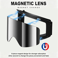 Lunettes de ski magnétiques avec protection UV400, verres photochromiques polarisés, lunettes de sport pour la neige, lunettes de ski CE, fabricant de lunettes de ski personnalisées