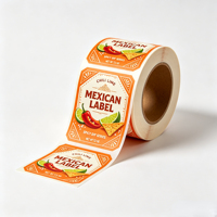 Étiquettes personnalisées pour sauce chili citron vert mexicaine, autocollants imperméables pour bocaux de sauce et emballages alimentaires