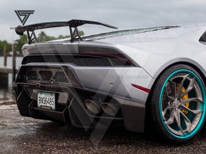 Spoiler posteriore in fibra di carbonio stile Vorstein per Lambo Huracan LP610-4 LP580 2014-2018 - Product Image 4