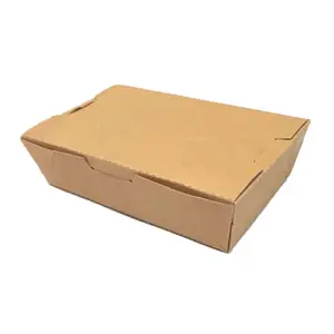 Food Grade Recycle Fold-To-Go Paper Box Eco Friendly Compostable Lunch Box