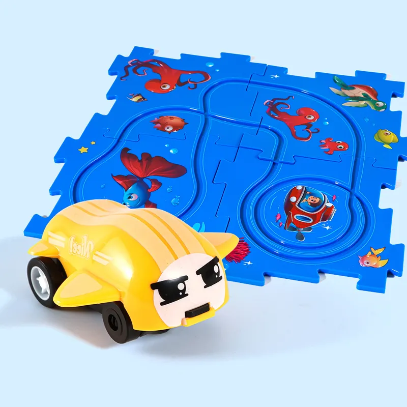 Nieuwe Puzzel Board Track Auto Play Set Diy Assembleren Elektrische Trolley Track Play Set