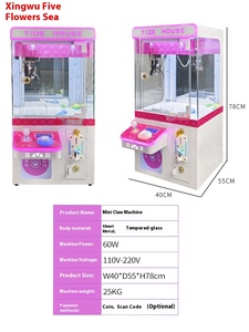 XINWA XW-003 Mini Máquina <span class=keywords><strong>de</strong></span> Garras, Grúa <span class=keywords><strong>de</strong></span> Juguetes para Niños, Máquina <span class=keywords><strong>de</strong></span> Juegos Operada con Monedas, Enchufe Estadounidense, Casa <span class=keywords><strong>de</strong></span> Muñecas, Máquina <span class=keywords><strong>de</strong></span> Juguetes Pequeña, Caja <span class=keywords><strong>de</strong></span> <span class=keywords><strong>Madera</strong></span> - Product Image 5