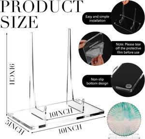 Lot de 2 supports de livres en acrylique, présentoirs transparents pour affichage, supports de cadre photo en acrylique pour livres illustrés décoratifs - Product Image 2