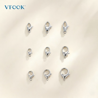 VFOOK Fermoir Mousqueton en Argent Sterling 925, Design Spécial, Haute Qualité, Fournitures de Fabrication de Bijoux en Gros, Accepte les Commandes en Gros