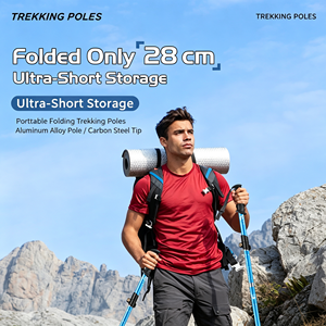 Bastón de Trekking Plegable de Aleación de Aluminio de 3 Secciones Ajustable con Sistema de Bloqueo Rápido para Senderismo - Product Image 4