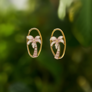 Boucles d'oreilles créoles tendance WF130-0220-D - Plaqué or, alliage de zircon, mignonnes, pour femme, idéales pour les fêtes - Product Image 3