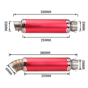 Silenciador de Escape para Motocicleta GP, MSX125 REBEL 300 NINJA400 W800 Z900 RC390 R1 Z900 <span class=keywords><strong>GP76</strong></span>, 51 mm - Product Image 2