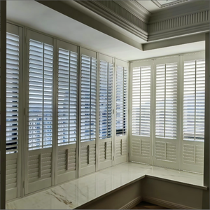 Volets de plantation pleine hauteur en Paulownia, Tilleul et <span class=keywords><strong>PVC</strong></span>, couleur personnalisée, pour fenêtres et portes intérieures, styles variés, vente en gros usine - Product Image 1