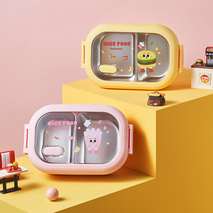 <strong>Fun</strong> Stainless Steel Lunch Box Student Creative Kids Fruit Container Japanese-style Bento Compartment Office Portable <strong>Meal</strong> Box - Product Image 1