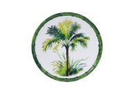 Collection de vaisselle en mélamine sans BPA au toucher bambou – Assiette et bol à bord bambou