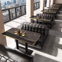 Set di Mobili a U per Ristorante, Lounge, Bar, Divano in Pelle PU per Night Club, Tavolo e Sedie da Pub, Set da Bancone