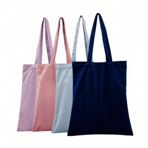 Bolsa de Compras Ecológica Reutilizable, Bolsa de Compras Personalizada con Letras, Bolsas de Terciopelo Grandes - Product Image 1