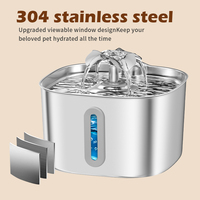 Fontaine à eau automatique pour chat et chien en acier inoxydable 304 de 3,2 L, ultra silencieuse, filtrée, abreuvoir intelligent USB pour animaux de compagnie