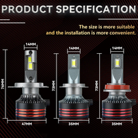 CAR-REFINE M8 Pro Phare LED 120W 10000LM H7 H4 H11 H13 9005 9006 H8 Ampoules de phare LED Canbus H1 Phare LED pour toutes les voitures