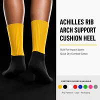 Chaussettes de sport sur mesure bicolores Elite Crew Designer avec soutien de la voûte plantaire et empeigne en mesh pour le basketball