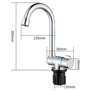 Robinet de cuisine pliable JDA à prix avantageux, chaud et froid, pour camping-car, <span class=keywords><strong>caravane</strong></span>, bateau, camping, avec rotation - Product Image 4