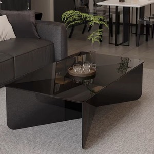 Consola moderna de estilo europeo, sofá, mesa de centro lateral, juego de mesa de té de grado superior con tapa de cristal para sala de estar o entrada - Product Image 3