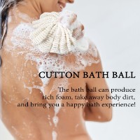 Nouveau produit : Éponge de bain exfoliante en coton et ramie 100 % naturel, en forme de fleur, générateur de mousse, en vrac, simple