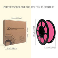 Filament PLA 3D Basique d'Usine 1,75 mm 1 kg Température de Prise Faible 190-220°C Idéal pour Débutants Sans Filamentage Impression de Modèles et Décoration