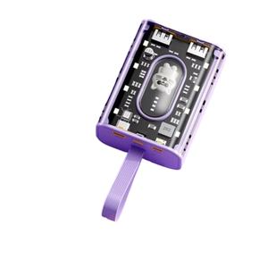 Batterie externe transparente tendance au design de dessin animé, grande capacité 20000 mAh, alimentation portable, cadeau promotionnel - Product Image 3