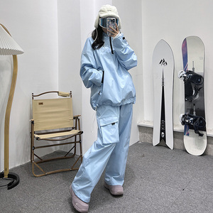 Fournisseur en gros Veste et pantalon de ski Combinaison de ski adulte à capuche unisexe pour les sports de neige - Product Image 5
