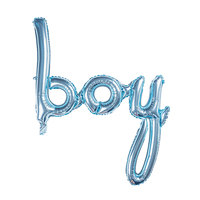 Fête d'anniversaire gonflable Décoration de Noël Lettres jointes Colorées UN Script Ballons en aluminium 16 pouces Garçon ou Fille Bébé