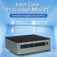 Mini PC de 12.ª/13.ª Generación con Procesador I3/i5/i7, Mini Ordenador de Escritorio para Hogar y Oficina, 2 LAN, Mini PC para Juegos, Salida de Pantalla DP HDMI 4K