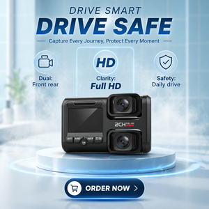 Caméra <span class=keywords><strong>embarquée</strong></span> transfrontalière HD avec vision nocturne, panoramique 360°, double objectif, écran IPS, sans fil, surveillance de stationnement 24h/24 - Product Image 1