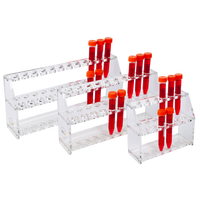 Plancher Acrylique Tube Distributeur Reck 3 Niveaux Produits De Laboratoire Organisateur