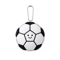 Porte-clés en peluche ballon de football mignon, semi-fait main, rembourré en coton PP, pendentif doux pour sac, cadeau pour fan