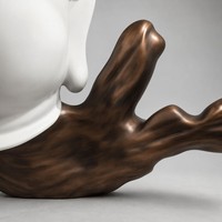 Sculpture de tête de Bouddha en bois de santal zen artisanale en résine de fibre de verre, style européen, taille et couleur personnalisables pour jardin extérieur