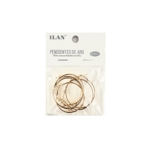 Orecchini a Cerchio Ilan 25mm Placcati in Oro - Product Image 1
