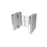Barrière pivotante durable en acier inoxydable 304 avec lecteur d'empreintes digitales pour système de sécurité de campus