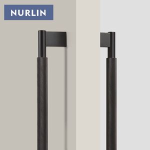 נורלין דלת פליז מוצק כפול חד צדדי צלב מסוקס מטבח מקרר מכשיר ארון משיכה בר עץ שער דלת זכוכית - Product Image 1