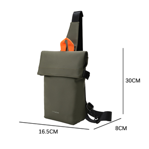 Sac de poitrine imperméable pour homme, sac messager à bandoulière, grande capacité, sac à bandoulière pour les voyages et l'usage quotidien - Product Image 2