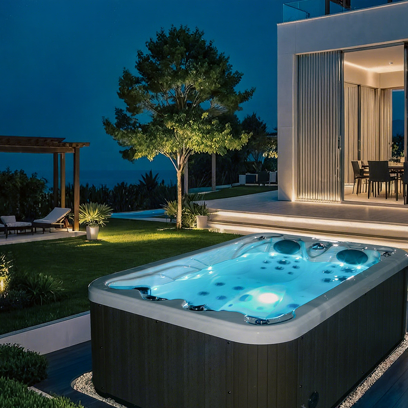 Large Family Outdoor Spa Tub with