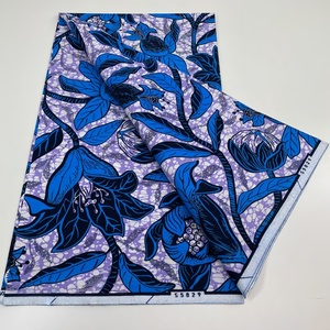 Véritable Super Vrai <span class=keywords><strong>Pagne</strong></span> Wax Garanti Tissu Africain Imprimé Robe Hollandaise Coton <span class=keywords><strong>6</strong></span> <span class=keywords><strong>Yards</strong></span> pour Vêtements - Product Image 1