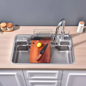 Évier de cuisine en acier inoxydable moderne personnalisé de haute qualité fait à la main à une seule cuve - Product Image 1