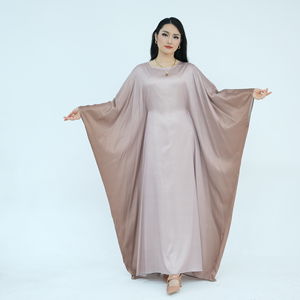 2024 EID nueva mariposa Ombre Abaya mujeres vestido musulmán Dubai mangas de murciélago de talla grande satén Kaftan vestidos de mujer - Product Image 3