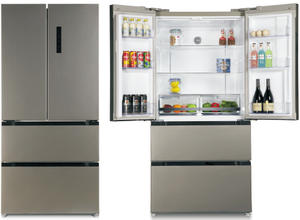 Smad 402L Stainless Steel Portable No Frost Compressor French Door <b>Refrigerator</b> for Household & Hotel Use - Product Image 2