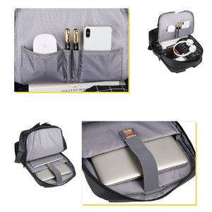 Venta al por mayor de fábrica, <span class=keywords><strong>mochilas</strong></span> escolares, capacidad Unisex, bolsa de cuero para ordenador de oficina, mochila antirrobo de nailon para ordenador portátil personalizada con Usb - Product Image 2