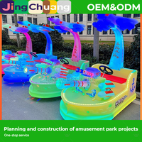Nuevo Coche de Choque Luminoso a Batería para Niños, Doble, para Parques de Atracciones, Mercados Nocturnos y Puestos de Venta