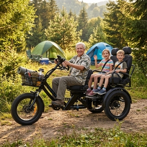 2026 New 750W Dirt Bike 35km/h Long Range 200km 48v 60ah <b>Cheap</b> Tricycle for 1.9m Driver Full Suspension Aluminum Frame - Product Image 1