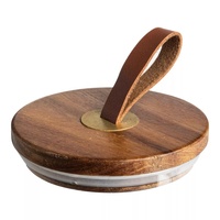 Couvercles en bois personnalisés avec logo laser pour bocaux de conservation en verre, couvercles hermétiques en bambou naturel pour contenants de cuisine pour épices et céréales