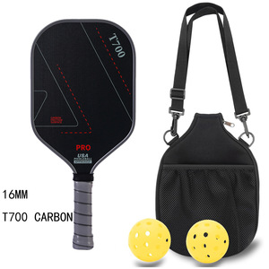 Pala de Pickleball de Fibra de Carbono T700 de 16 mm Aprobada por la USAPA con Bolsa de Transporte y Pelotas - Product Image 3