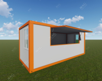 Porte de panneau sandwich préfabriquée pour conteneur pliant/immeuble de bureaux de magasin mobile en acier 10 Set /40HQ; 1 Set/ 20GP Van Shops