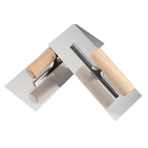 Truelle à lame en acier inoxydable avec manche en bois pour le plâtrage et le grattage pour le travail de maçon et de peintre - Product Image 2
