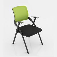 Chaise pliante de salle de réunion en tissu maillé, chaise de formation avec tableau d'écriture intégré, chaise de bureau avec table intégrée, chaise d'étude empilable
