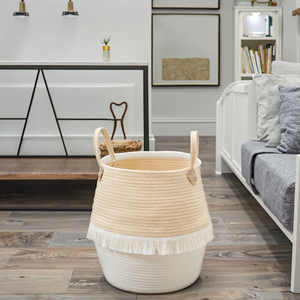 Lovely and nice design practical household using round cotton <strong>rope</strong> <strong>basket</strong> wholesale - Product Image 2